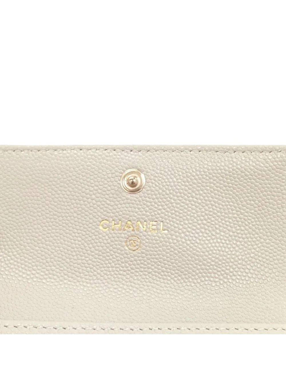 Chanel CC Logo Quilted Gold Coin Case Grained Calfskin